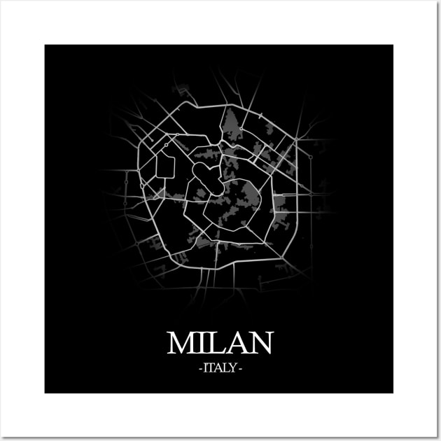 Milan City Map - Italy Cartography Wall Art by SPAZE